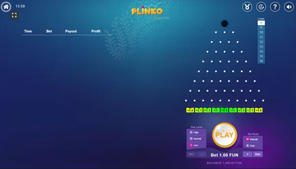 1win Plinko